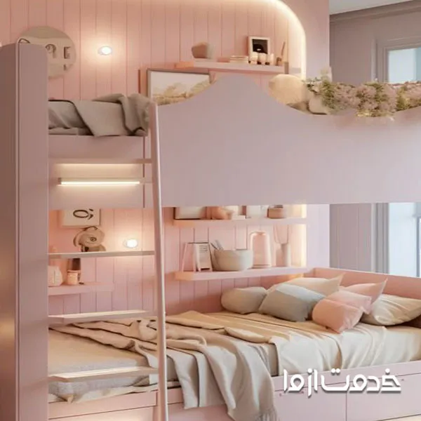 بهترین طراحی کناف برای اتاق خواب دخترانه