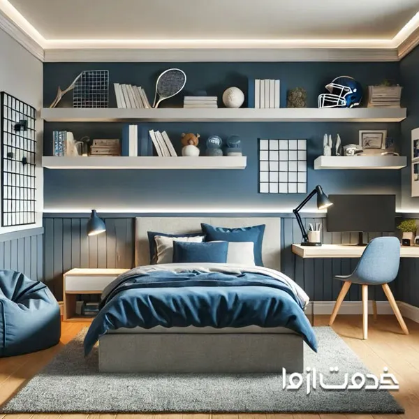 زیباترین طراحی کناف برای اتاق خواب پسران