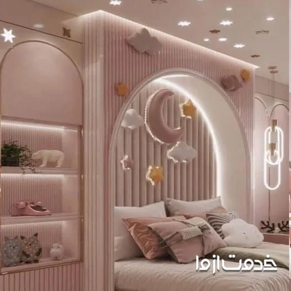 طراحی کناف برای اتاق خواب دختران