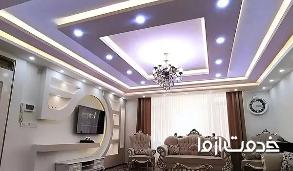 بهترین مدل کناف سقف پذیرایی