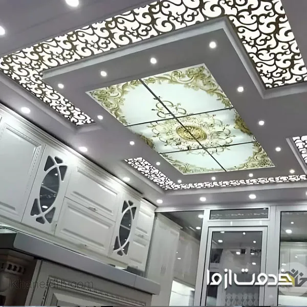 طرح کناف سقف پذیرایی کلاسیک