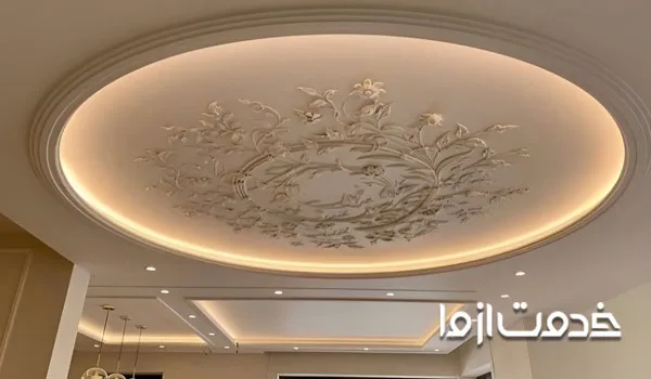 مدل کلاسیک برای کناف کاری سقف پذیرایی