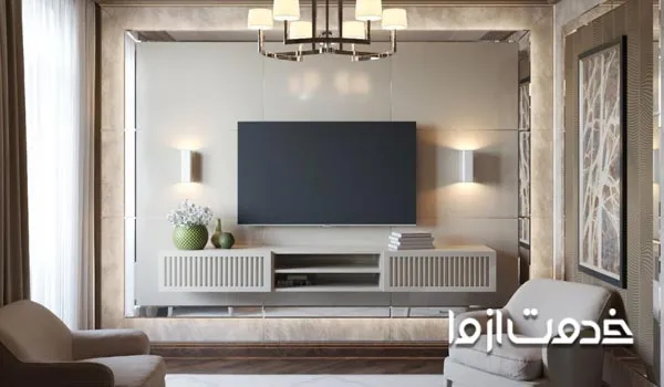 آنتیک کناف پشت تلویزیون جدید