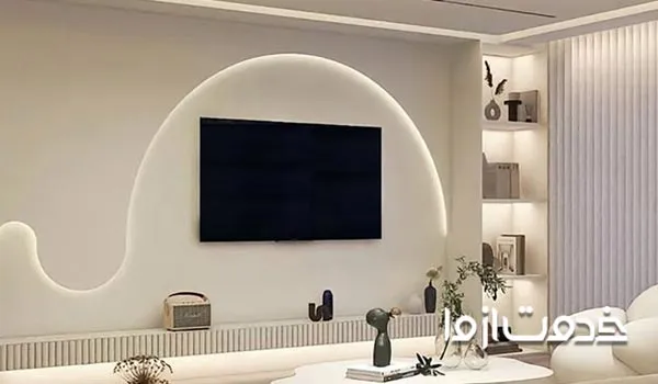بهترین مدل کناف برای پشت تلویزیون