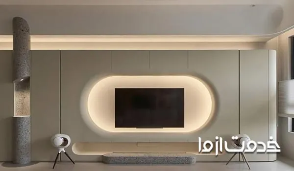 بهترین مدل کناف پشت تلویزیون