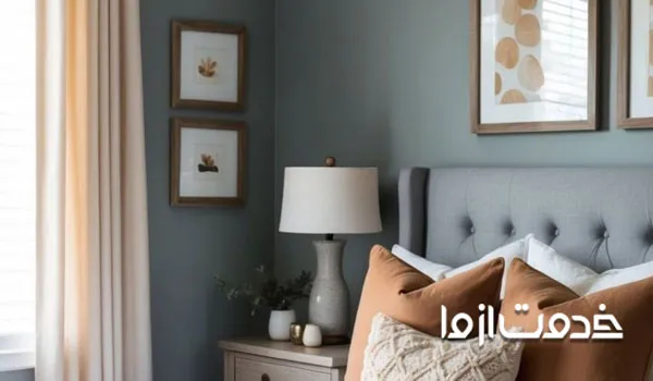 بهترین رنگ دکوراسیون اتاق خواب ساده و شیک