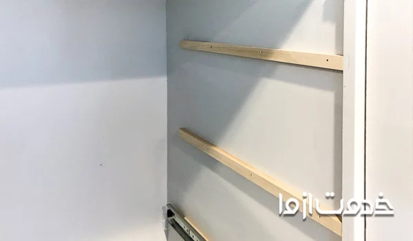 آموزش نصب ریل کشو و قاب کشو کابینت ام دی اف