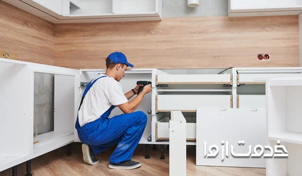 مراحل نصب کابینت آماده یا پیش ساخته