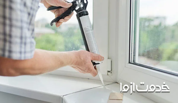 نصب توری پنجره با چسب