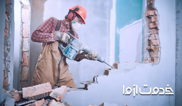 تخریب ساختمان تهران دستی