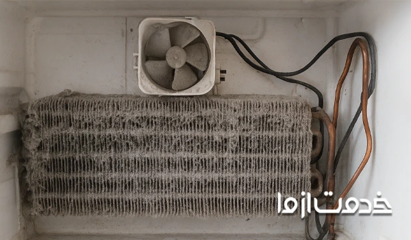 کثیف بودن کندانسور علت خنک نکردن یخچال دوو