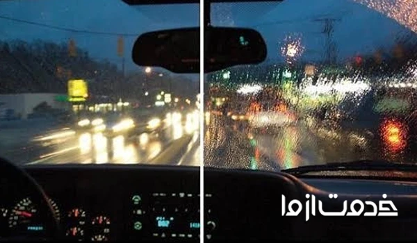 بهبود دید در باران از مزایا سرامیک شیشه ماشین