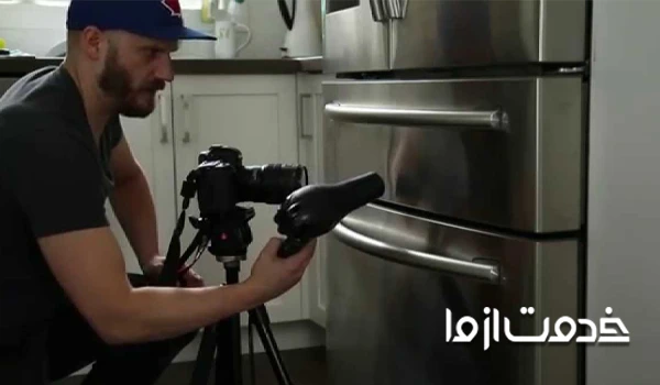 رفع فرو رفتگی درب یخچال با سشوار