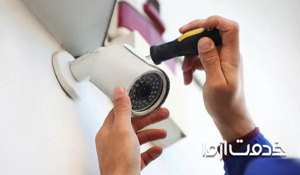 طریقه نصب دوربین مدار بسته روی دیوار	