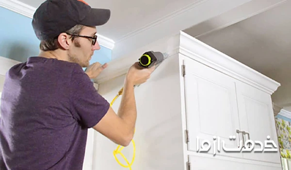 نصب قسمت جلویی تاج کابینت ممبران