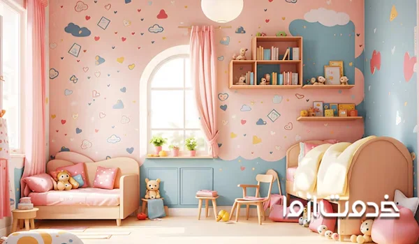 نقاشی روی دیوار اتاق