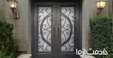 انواع رنگ درب حیاط ساده و شیک