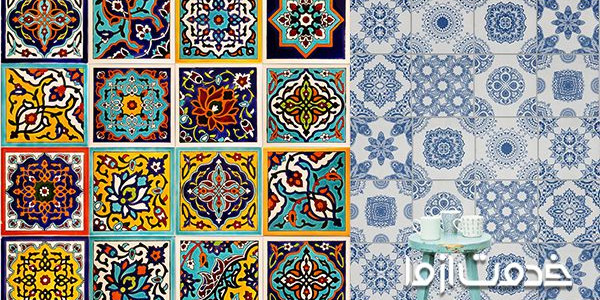 انواع طرح کاشی ساده، مدرن و فانتری