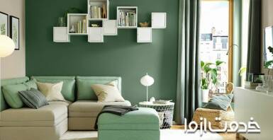 ترکیب رنگ سبز در نقاشی ساختمان