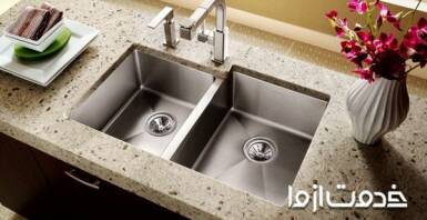 نحوه نصب سیفون سینک آشپزخانه