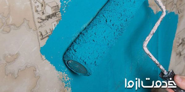 رنگ کردن روی کاغذ دیواری