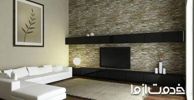 انواع سنگ آنتیک برای پشت تلویزیون