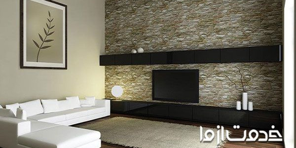 انواع سنگ آنتیک برای پشت تلویزیون