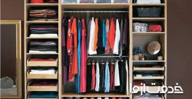 آشنایی با انواع قفسه بندی کمد دیواری