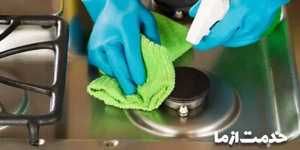 تمیز کردن سرامیک اشپزخانه