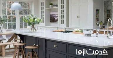 کابینت دو رنگ آشپزخانه