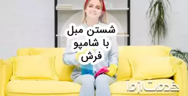 آموزش شستن مبل با شامپو فرش 