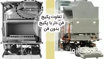 9 تفاوت پکیج فن دار و بدون فن که باید بدانید