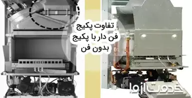 9 تفاوت پکیج فن دار و بدون فن که باید بدانید
