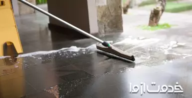 تمیز کردن سنگ کف خانه + نکات برق انداختن و لکه‌بری