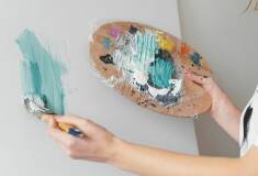 آموزش نقاشی روی بوم