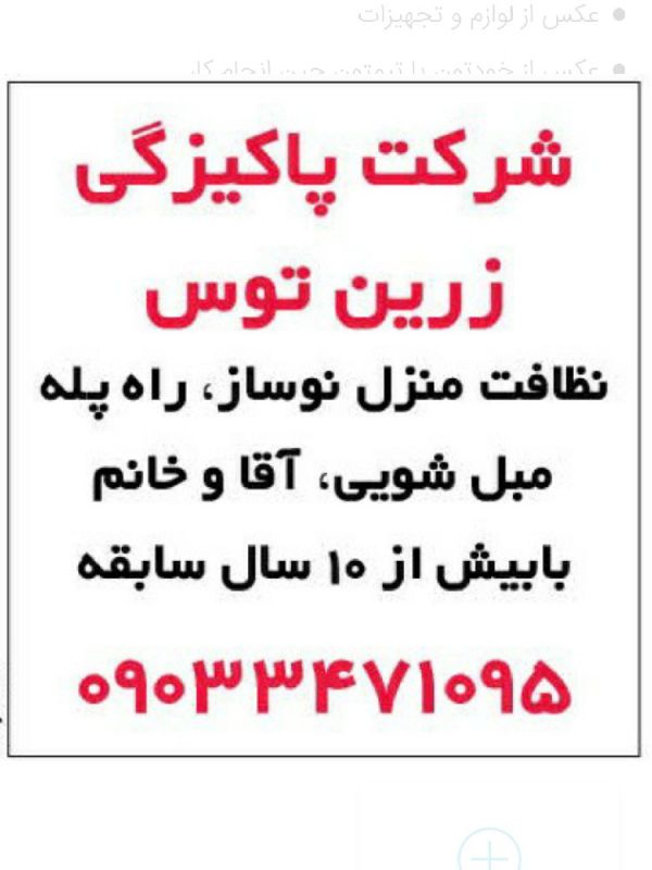 پاکیزگی زرین توس